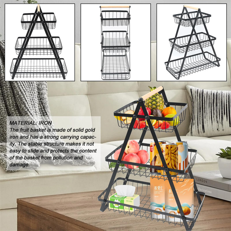 Ebern Designs Metal Fruit Basket