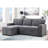 TERRITORY LIGHT GREY PULL OUT SOFA BED