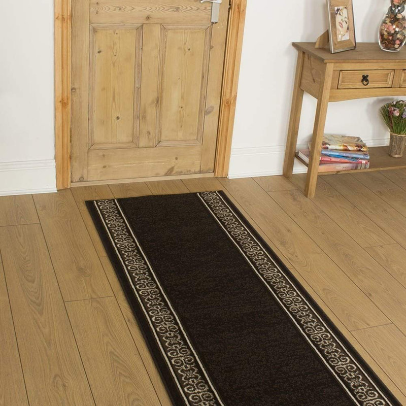 Bankhead Tufted Brown Hallway Runner Rug, Runner 210cm x 60cm