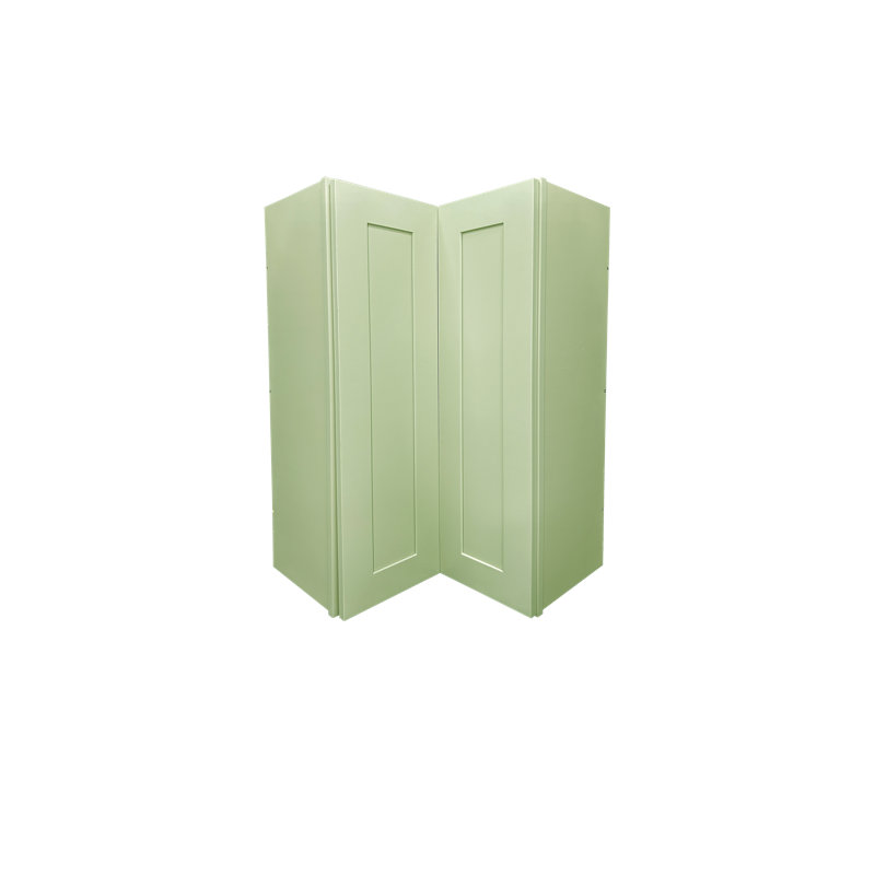 Double Door 24'' W Plywood Corner Wall Cabinet Ready-to-Assemble, 42"