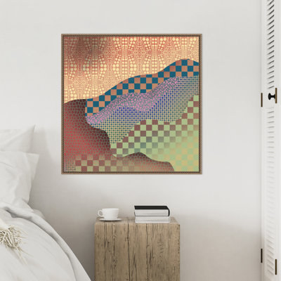 Impression sur toile encadrée, motif aborigène par Little Dean