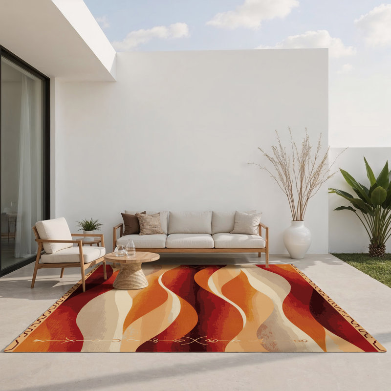 Tapis intérieur et extérieur Crimson Veil, Rectangle 1 pi 6 po x 2 pi 6 po