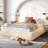 Upholstered Platform Bed,bed Frame With Anti-collision Rounded Corners For Bedroom-736590359
