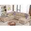 Canapé modulaire 6 pièces avec rangement et causeuse escamotable Delila - Collection de salon moderne en chenille-121884224