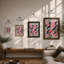 Abstract Pink Gestures Eclectic - Framed Print-2036367528-2036367530