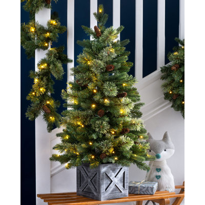 3.5' H Lighted Artificial Pine Christmas Tree
