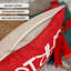 Décorations de Noël rouges - Coussins décoratifs 18 x 18 en ensemble de 4, taie décorative pour flocon de neige Joy