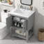 Meuble-lavabo moderne 24 po avec lavabo en céramique Semilune-130019954