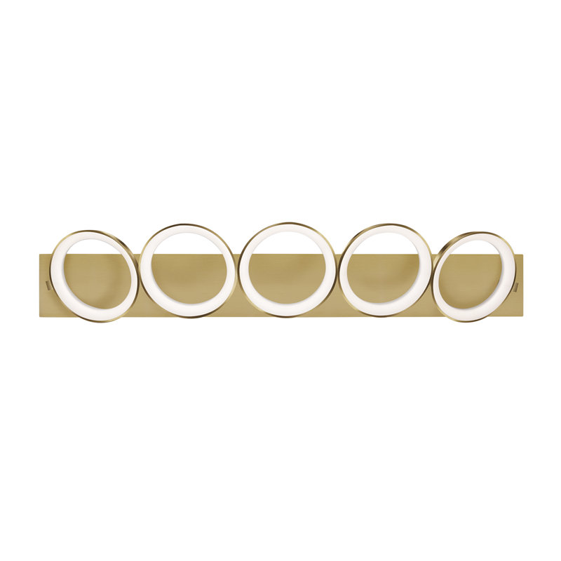 Oros 5 - Light LED Bath Bar, Antique Brass
