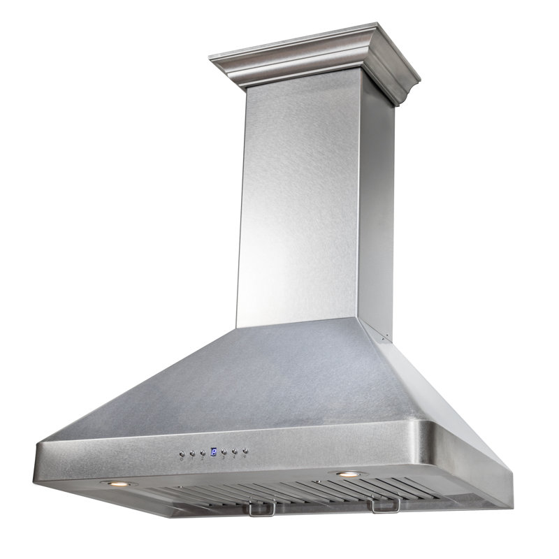 30" KF 400 CFM Convertible Wall Mount Range Hood, 36", Satin Stainless Steel