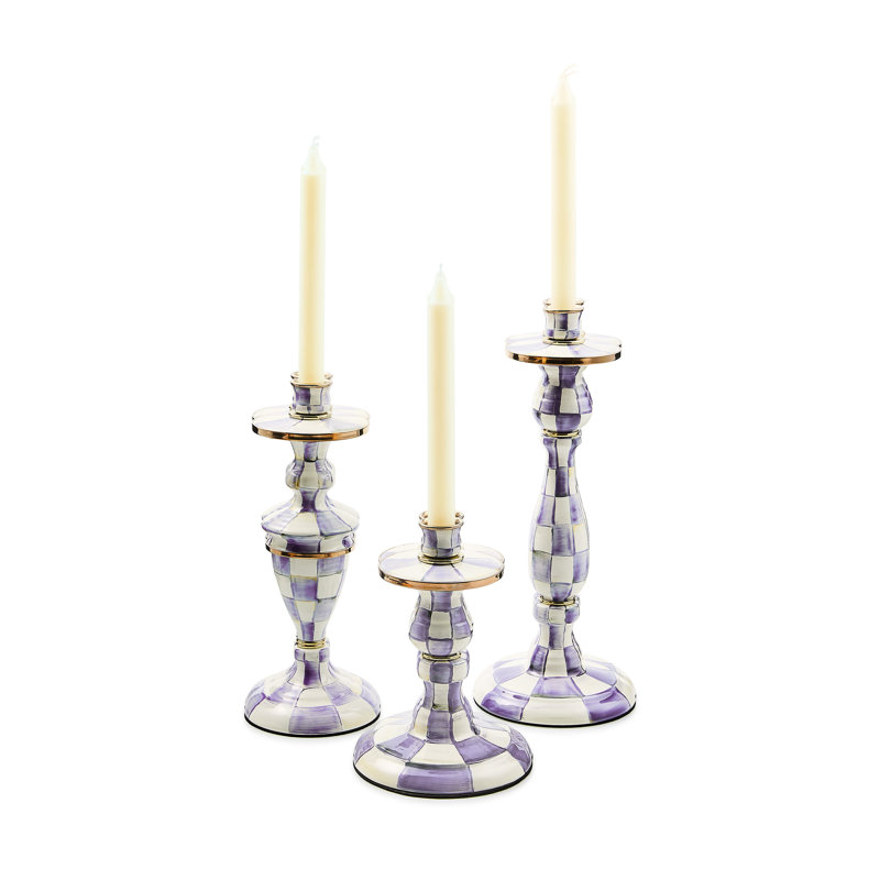 Violet Check Candlestick