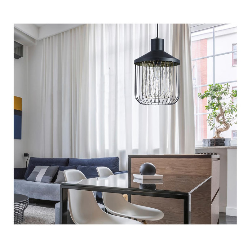 Matz 1 - Light Jar Pendant, Black/gold, Black