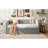 Twin Size Velvet Upholstered Daybed With Pop Up Trundle, Gray-1433331141