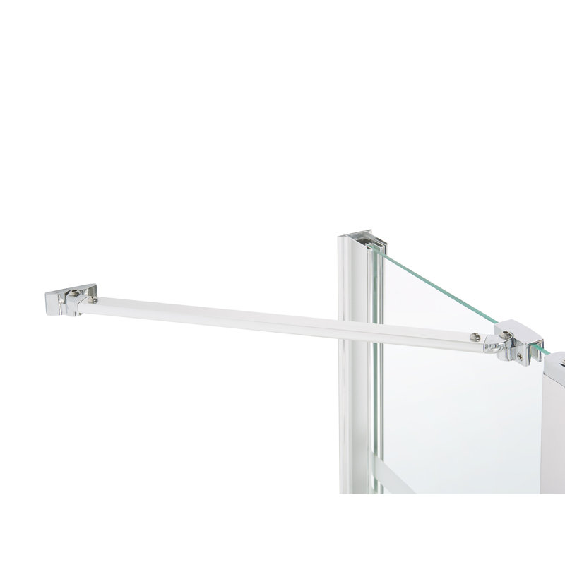 Altadena Framed Tub Door with Pattern Glass, 140cm H x 120cm W