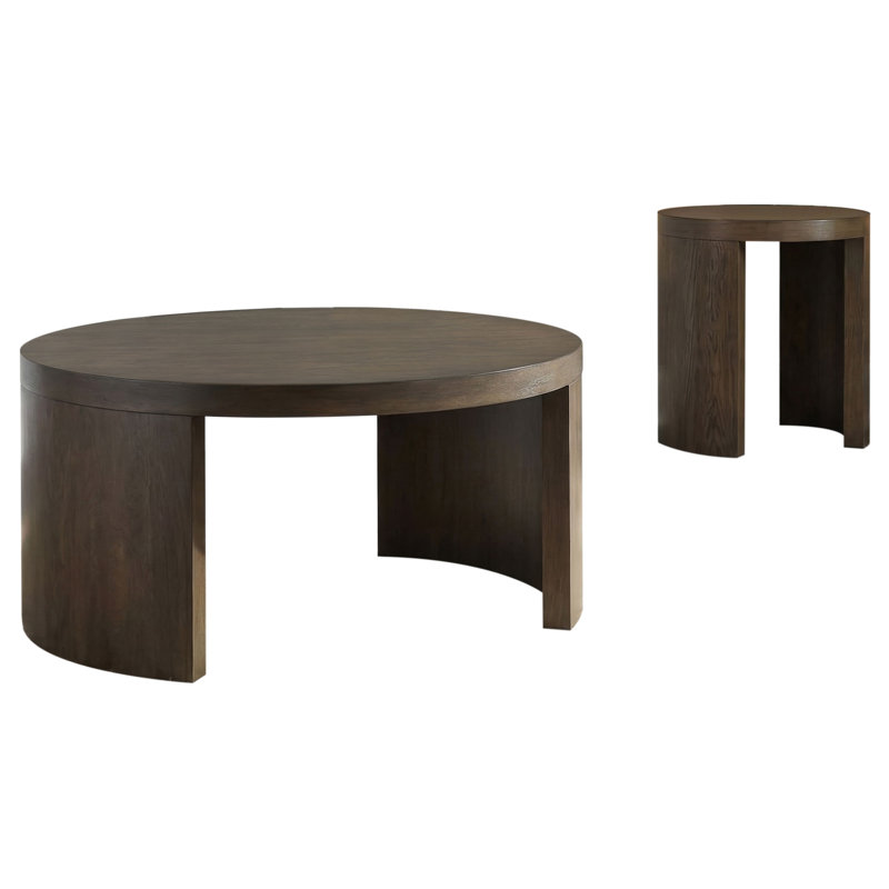 Ensemble de tables basses 2 pièces Wictor, Noyer, 2 pièces: table basse, table de bout
