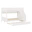 Lit superposé multifonctionnel avec tablettes de rangement, escalier avec tiroirs, lit gigogne et lumière DEL-1901963265