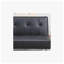 Canapé futon convertible capitonné en cuir synthétique avec port USB l 66 po x P 32 po x H 30 po Kanepe