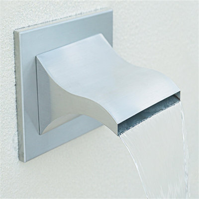 Outdoor Stainless Steel Waterfall Fountain