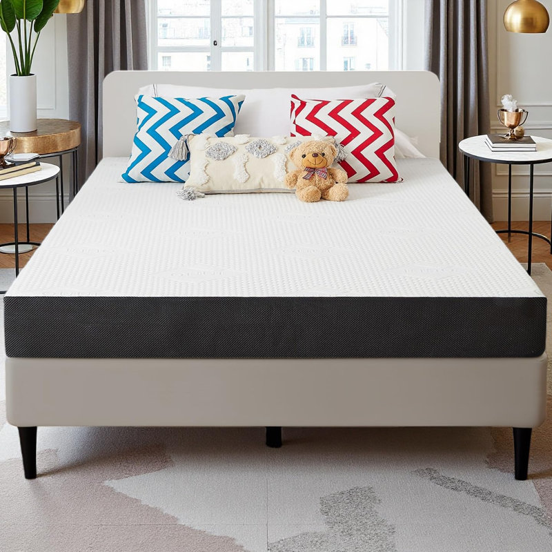 6 Inch Twin Gel Memory Foam Mattress Waterproof Medium Firm Kids Mattress in a Box Pressure Relief CertiPUR-US, 6inch