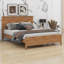 Structure de lit plateforme simple en bois avec lattes stables, aucun sommier requis-760574014