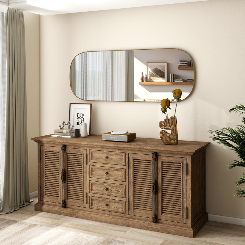 Ashane Oval Metal Large Wall Mirror