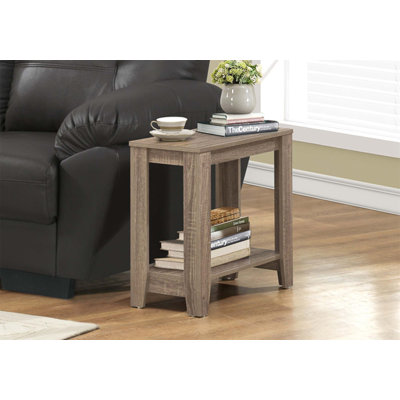Table d'appoint transitionnelle polyvalente avec conception à deux niveaux, parfaite pour le salon et la chambre à coucher, finition stratifiée durable