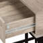 Bureau d'ordinateur, bureau personnel, ordinateur portable, tiroirs de rangement, L 48 po, bureau, stratifié brun, métal noir, contemporain, moderne-2022569749