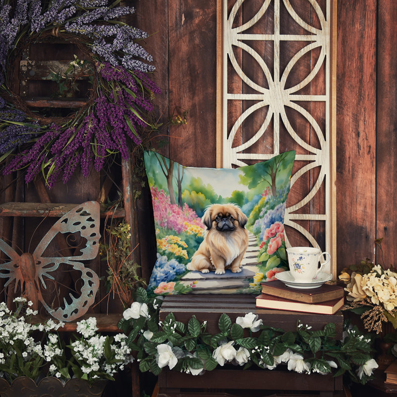 Coussin décoratif intérieur / extérieur Spring Path, H 14 po x l 14 po