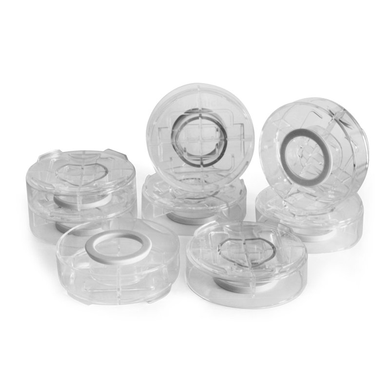 Clear Stackable 1" Furniture Risers with Non-Slip Grippers