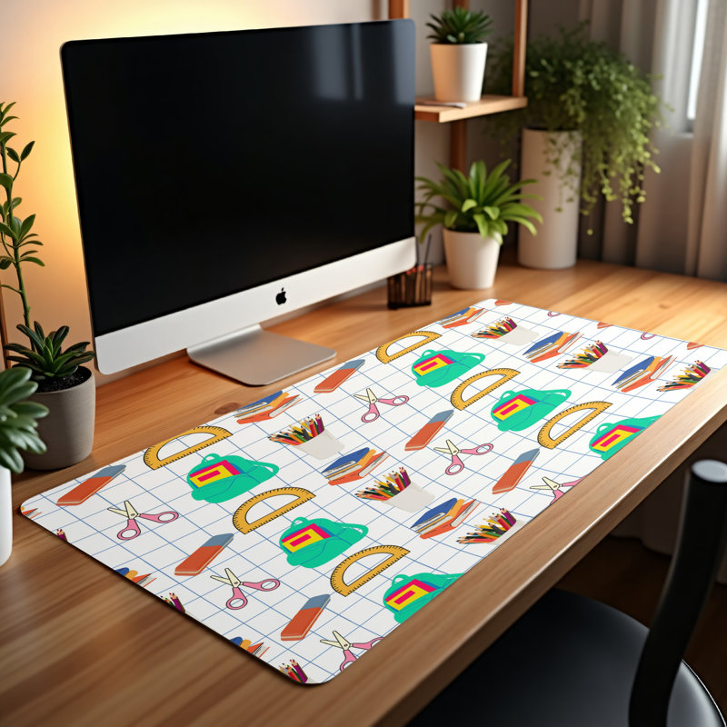 Polyester Desk Pad, 14.4x12.1