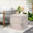 Outdoor/Indoor Square Travertine Lightweight Concrete Side Table