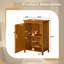 Armoire de plancher de style Mid-Century moderne de 34 po avec portes et tablette réglable-396196982
