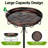 35" Metal Bird Bath for Outdoor Garden, Freestanding Birdbath Feeder with 5-Prong Base, Antique Bronze Finish for Yard and Patio Decor