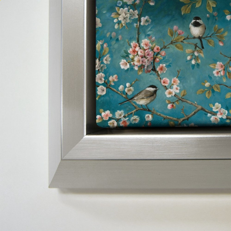«Blossom I» par Lisa Audit - impression sur toile, 40" H x 40" W, Silver