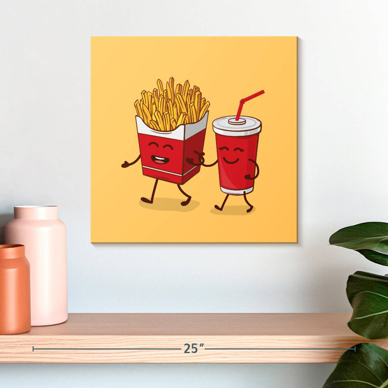 Ketti Funny Fast Food, 16" H x 16" W