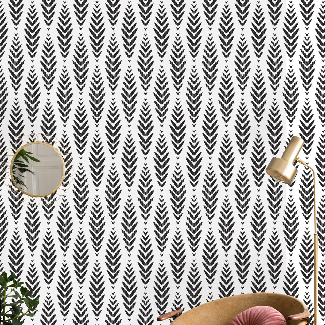 Ataleigh Peel & Stick Floral Roll Red Barrel Studio® 