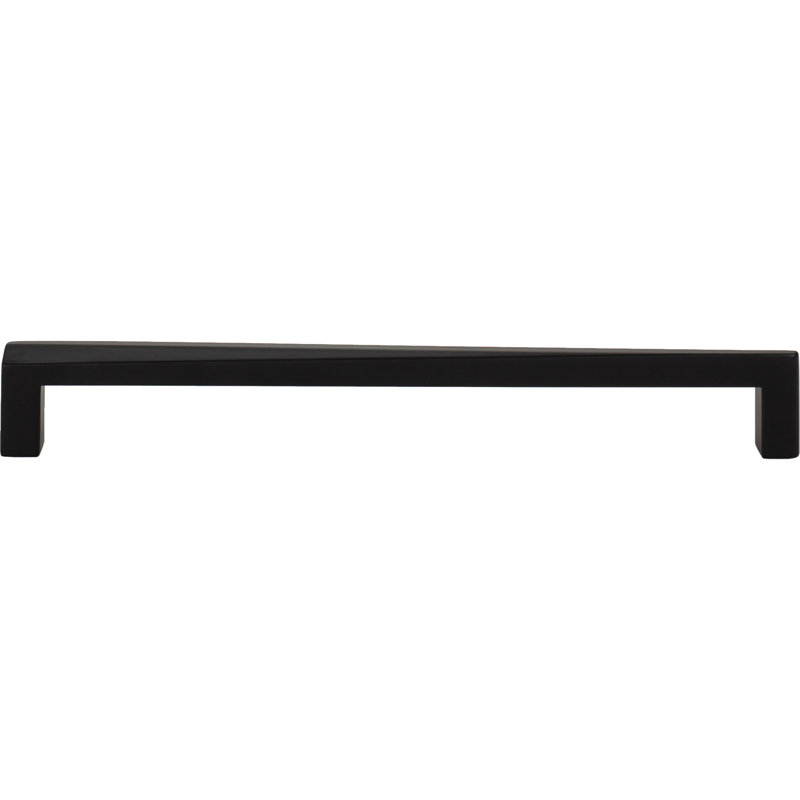 Matte Black Contemporary Bar Pull with Mounting Hardware