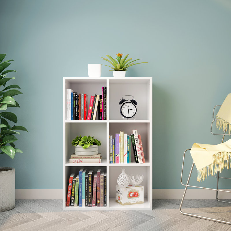Emmerly 90 cm H x 60.5 cm W Cube Bookcase, White