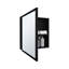 Armoire de salle de bain H 21,1 "x l 19,7" pour salle de bain et cuisine, noir, 4 tablettes et support à serviettes-1657374423
