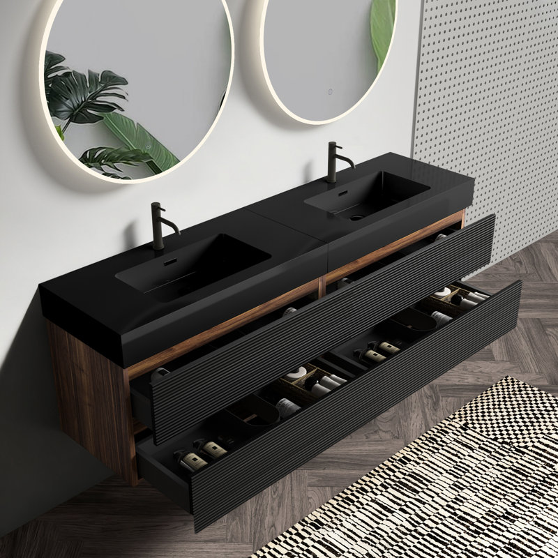 Dru Wall Mounted With Granite Top