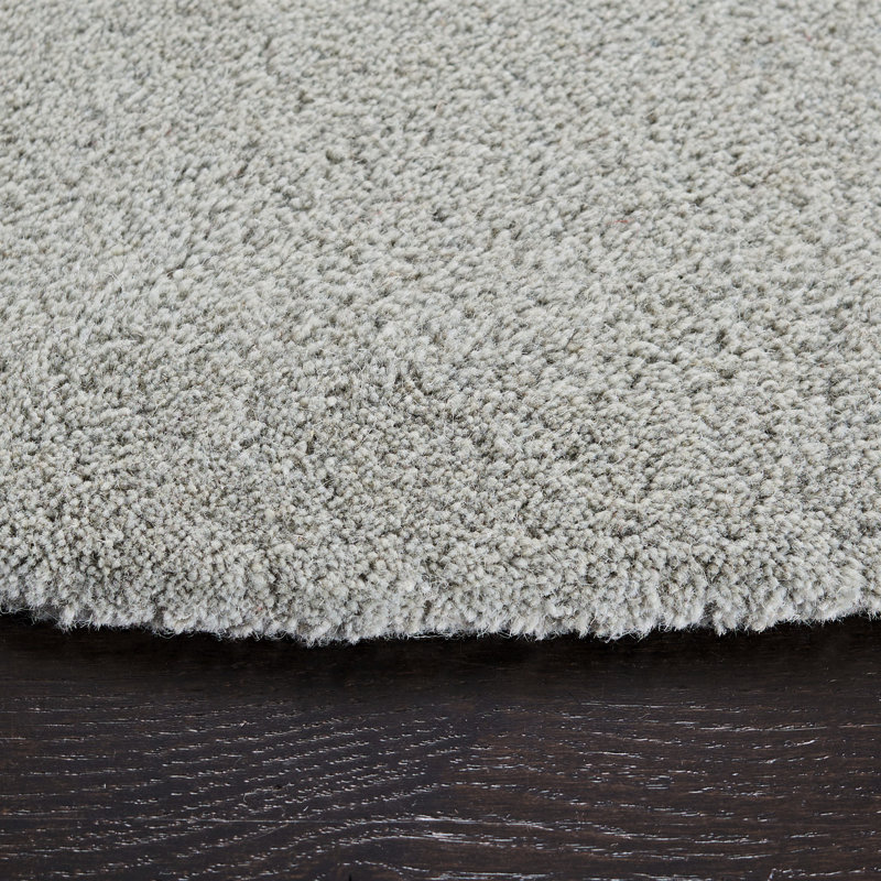 Tapis géométrique en laine touffeté à la main Jorie, Rond 4 pi