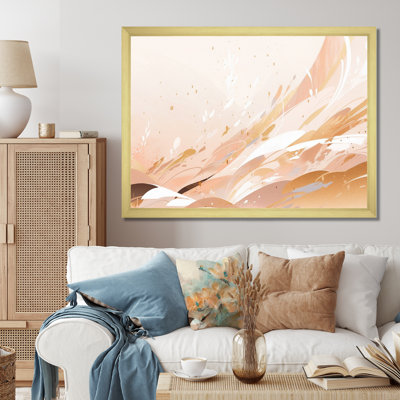 Beige abstrait symétrique sur toile