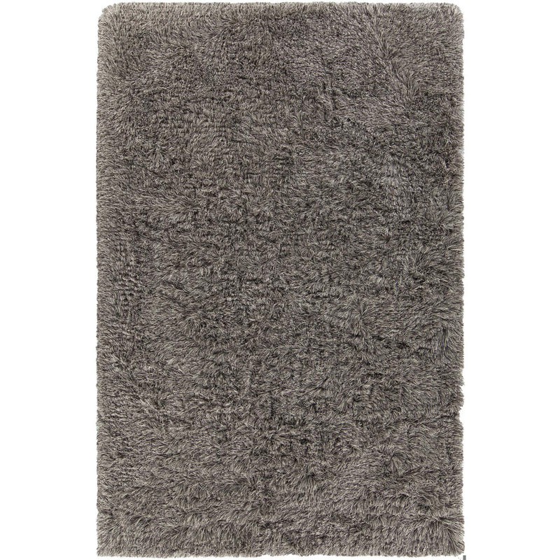 Elisha Hand-Woven Gray/Black Area Rug, Black/Gray, Rectangle 7'9" x 10'6"