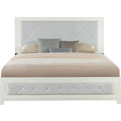 Beige Linen Queen Bed Frame In Modern Transitional Design, Box Spring Needed, Bedroom Decor Size With Headboard And , Wooden Construction, Upgrade