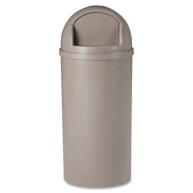 Rubbermaid Commercial Products 15-Gal Waste Container, Beige