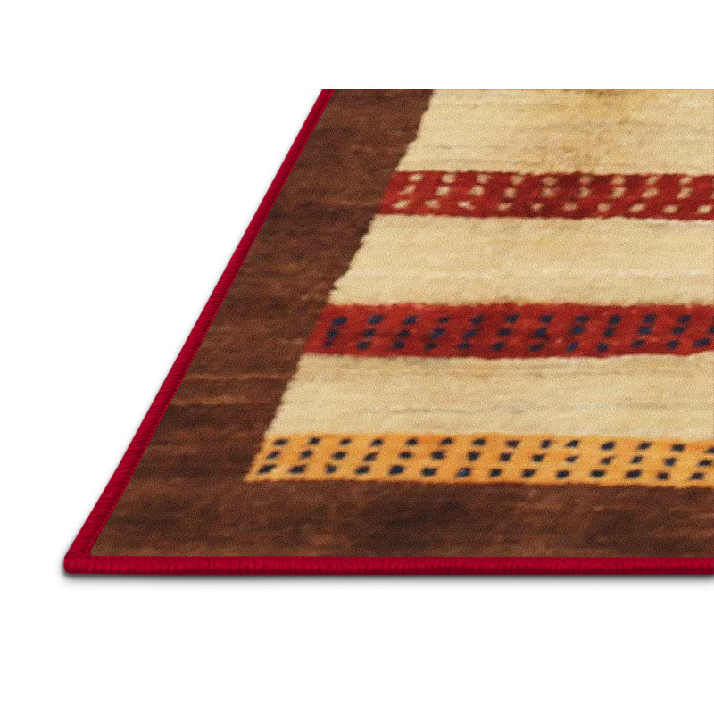 Tapis traditionnel 100% lavable à la machine, Rectangle 8 pi x 12 pi