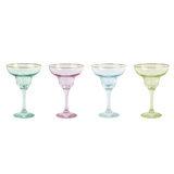 Rainbow Handmade Margarita Glass