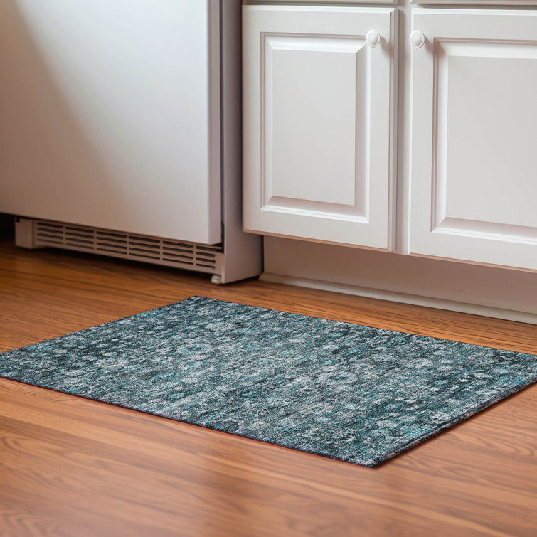 Premium Machine Washable Cerrito Teal Rug