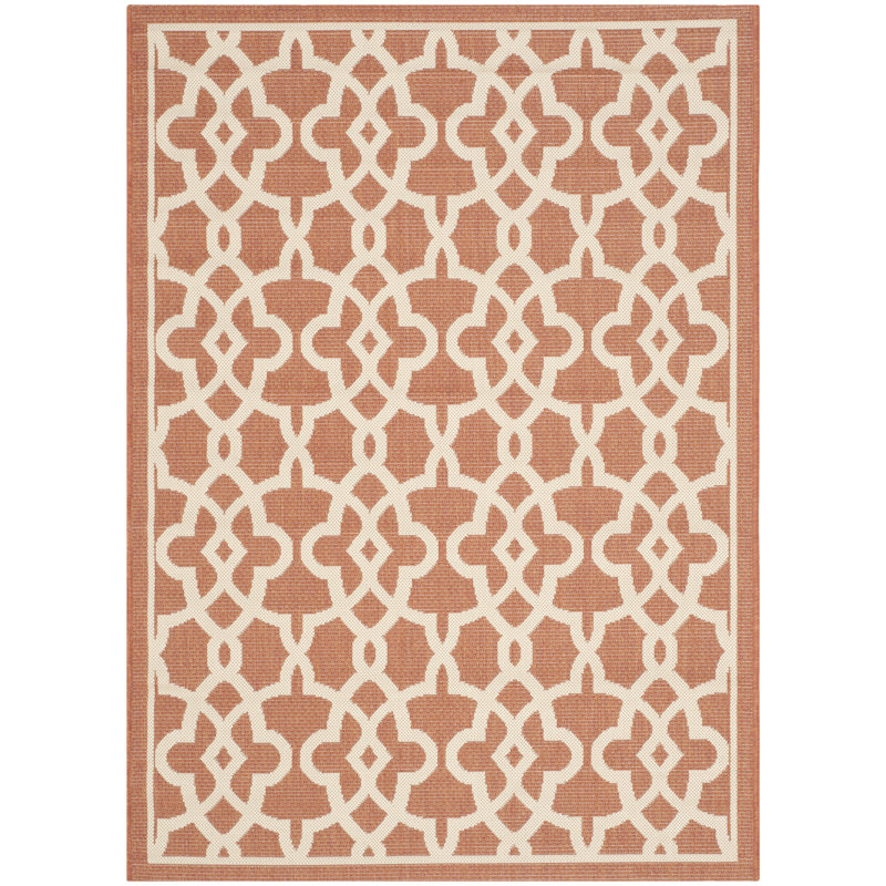 Tapis d'intérieur / extérieur à motif géométrique Herefordshire Performance, Rectangle 2 pi 7 po x 5 pi