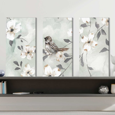 Spring Solo Serenade III by Nan - 3 Piece Wrapped Canvas Painting -  Red Barrel StudioÂ®, D7F089A324E34C23A83C80643B9FAF10